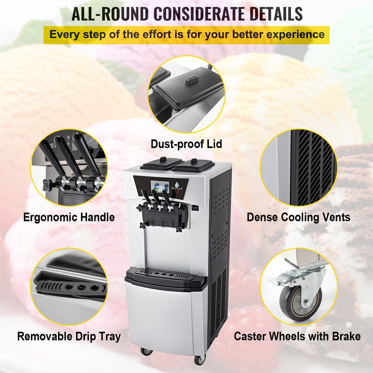 20-30L/H 2450W Commercial Soft Serve Ice Cream Machine Maker (95817494)