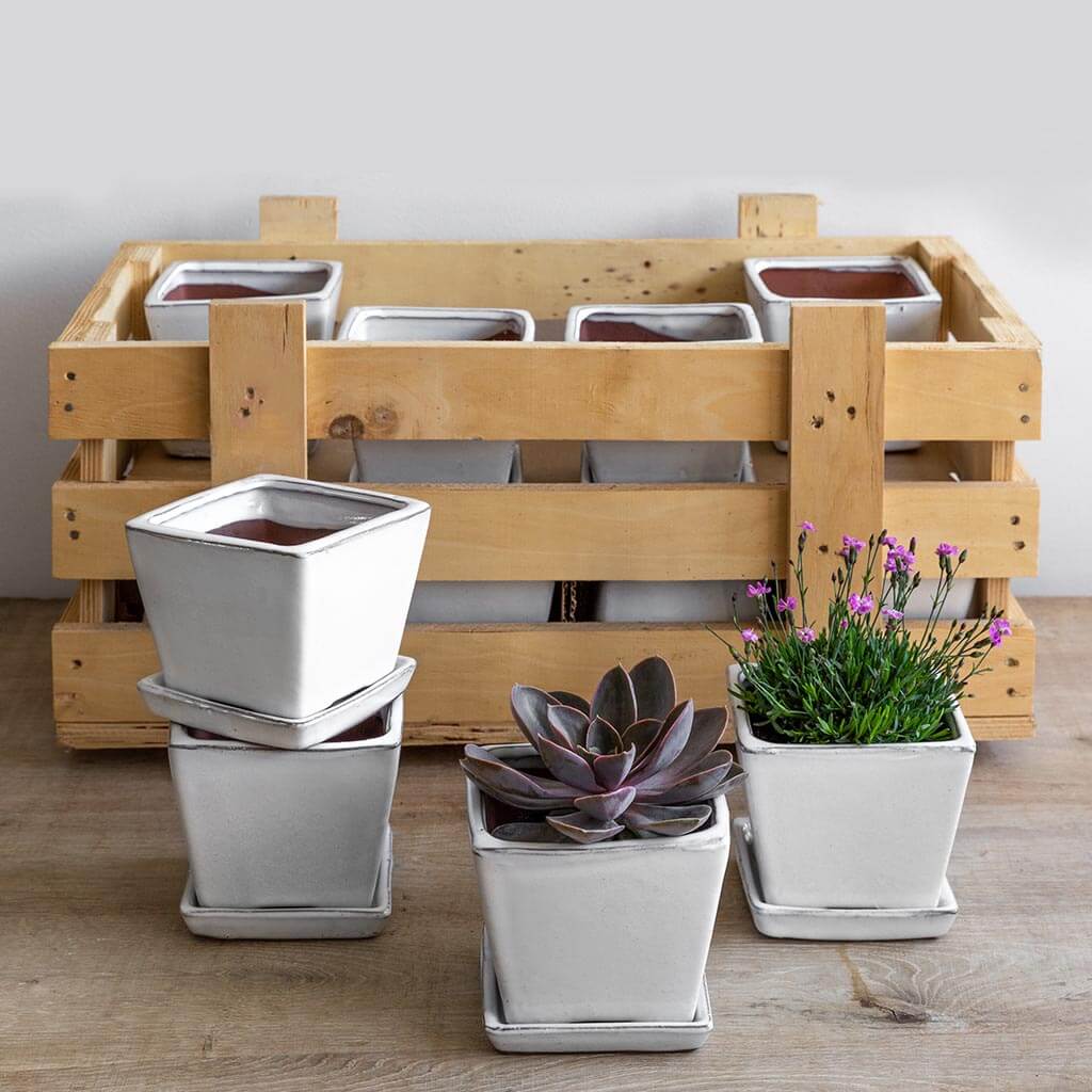 Campania Garden Terrace Small Square Crate, Planters - 2019-12416