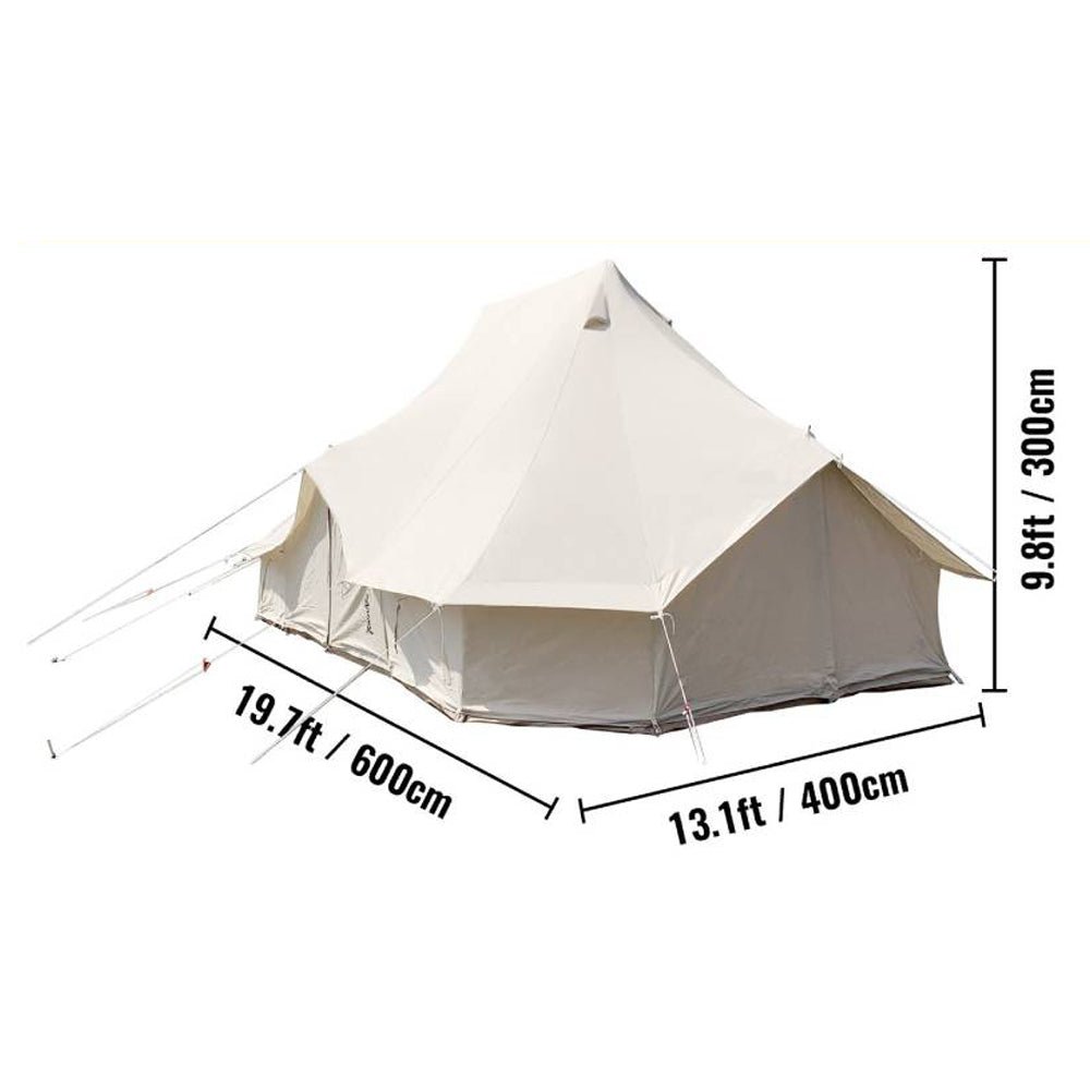 20FT Large Luxury Glamping Yurt Teepee Canvas Camping Tent
