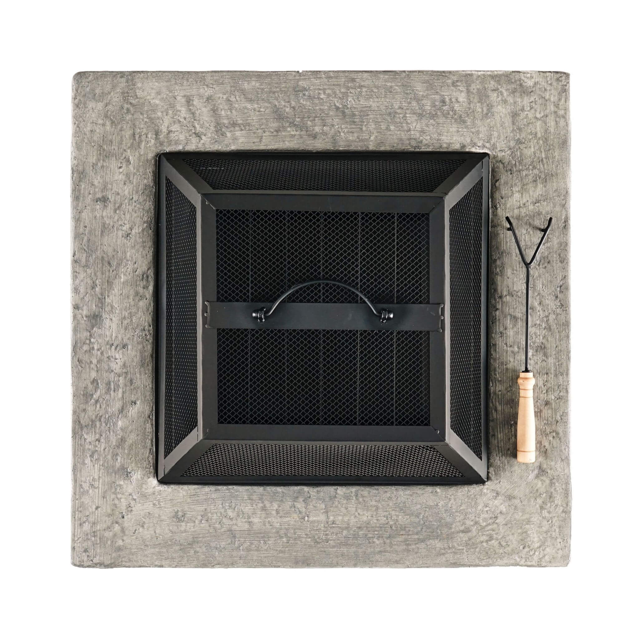 28" Premium Outdoor Wood Burning Magnesium Oxide Fire Pit With Lid (SAK75214)