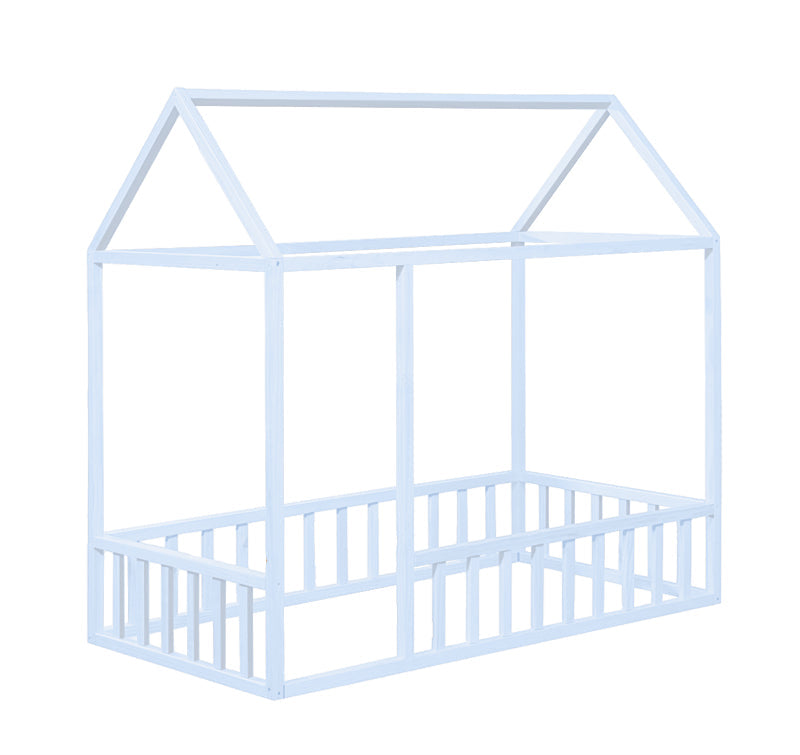 Montessori House Bed with Rails Custom Color