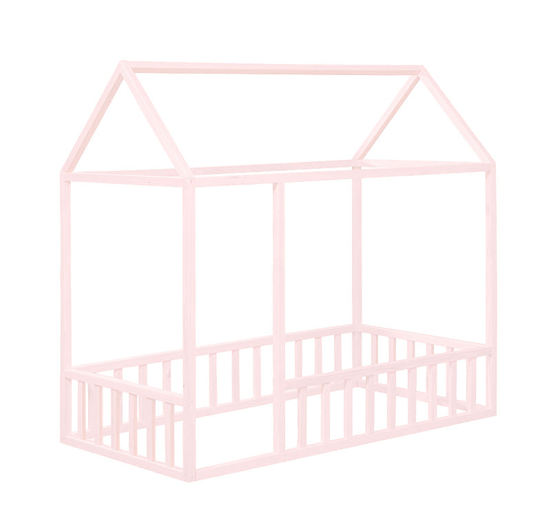 Montessori House Bed with Rails Custom Color