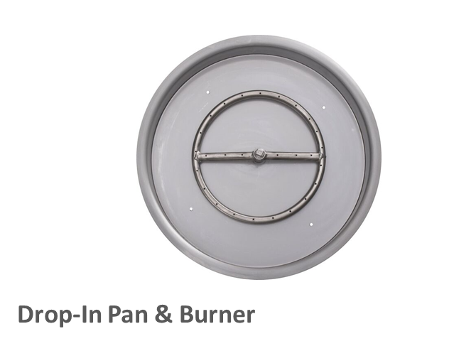 The Outdoor Plus 48" x 24" Ready-to-Finish Round Gas Fire Table Kit