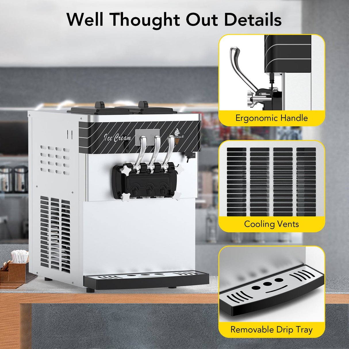 3 Flavor Soft Serve Commercial Ice Cream Maker Machine (97582146)