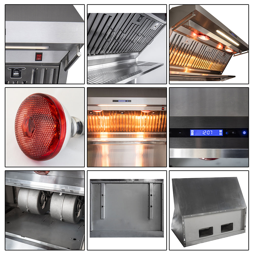 Forno Savona Wall Mount Range Hood, Baffle Filters, Backsplash Included