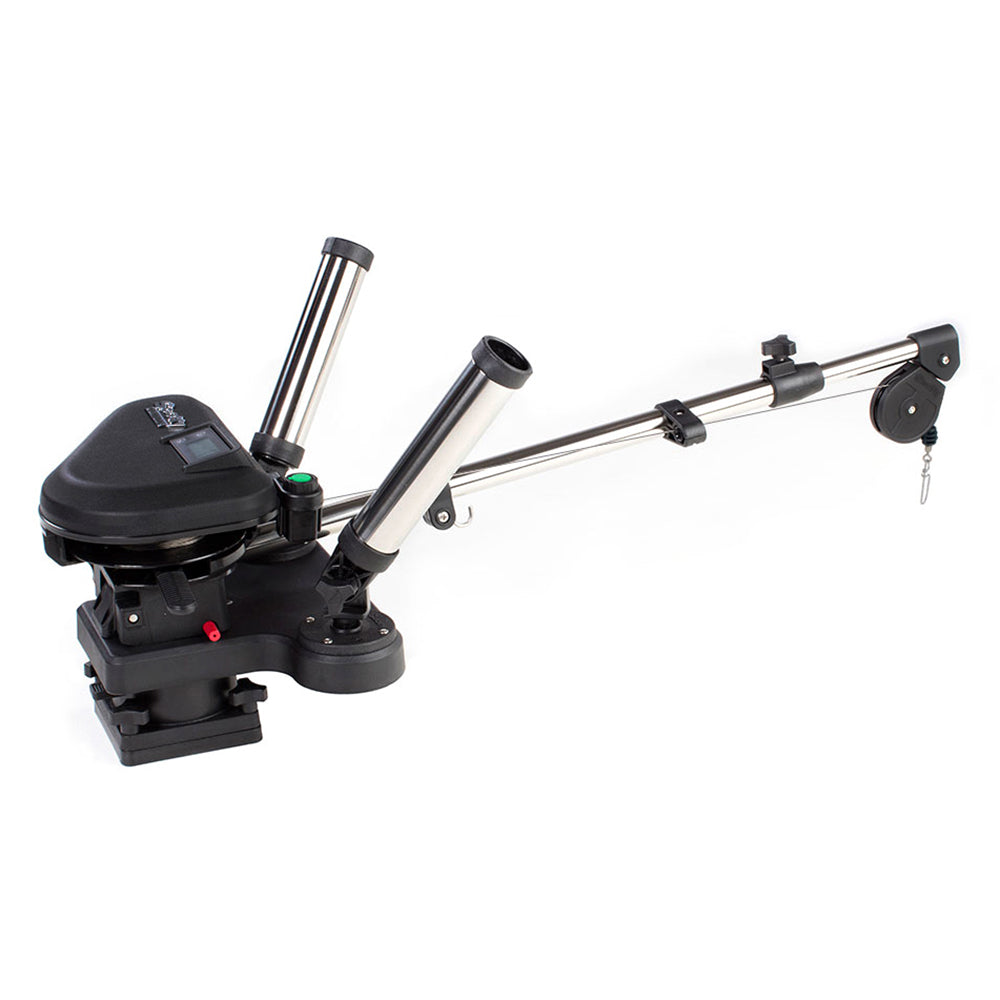 Scotty 2116 HP Depthpower Electric Downrigger 60 SS Telescoping Boom wSwivel Base Dual Rod Holder 2116
