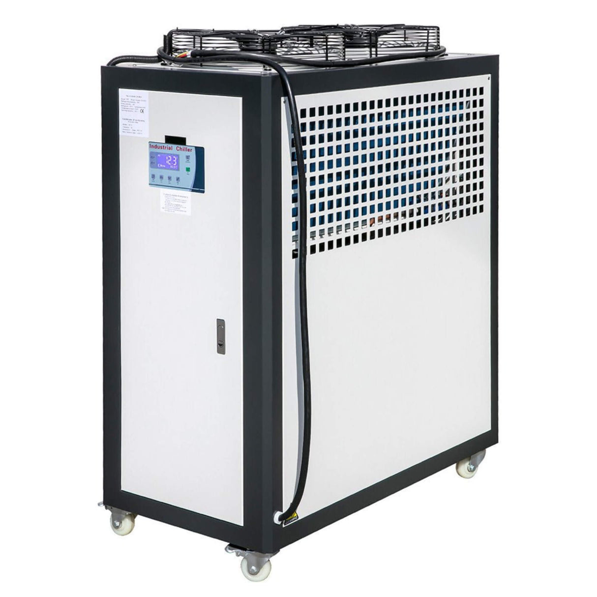 5 Ton Smart Air-Cooled SS Industrial Water Chiller With LCD Display & 53L Water Tank, 5HP