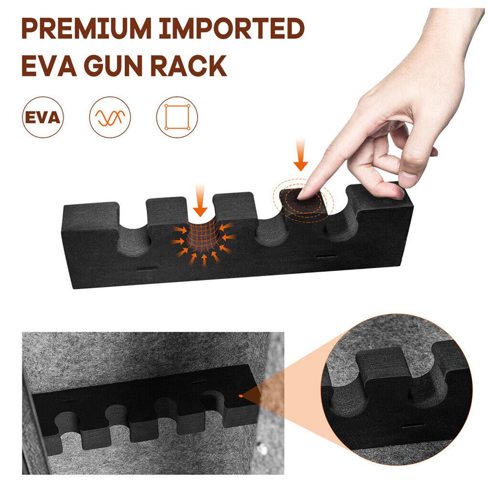 54 Inch Heavy Duty Biometric 5 Gun, Pistol & Long Rifle Security Safe W/ Removeable Shelf For Home & Office (93157284)