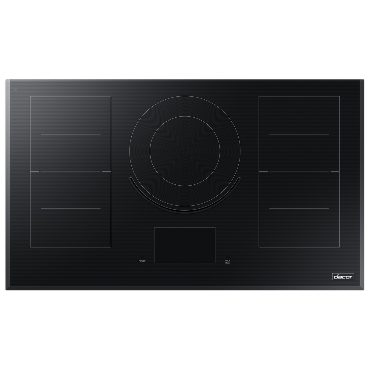 Dacor 36-Inch Contemporary Induction Cooktop, LCD, Frameless, Black Glass - DTI36M977BB
