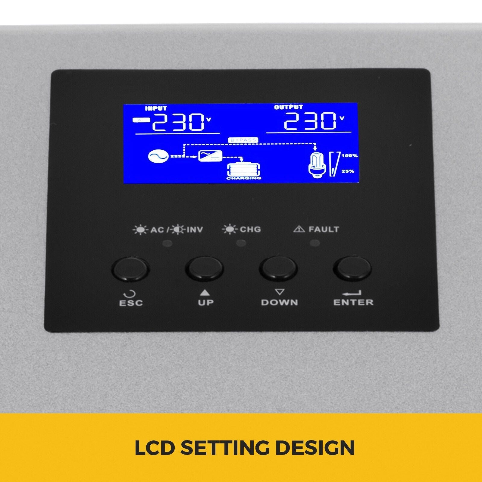 5KVA MPPT Hybrid Solar Inverter With Built-In 60A Pure Sine Charger Controller (92531074)