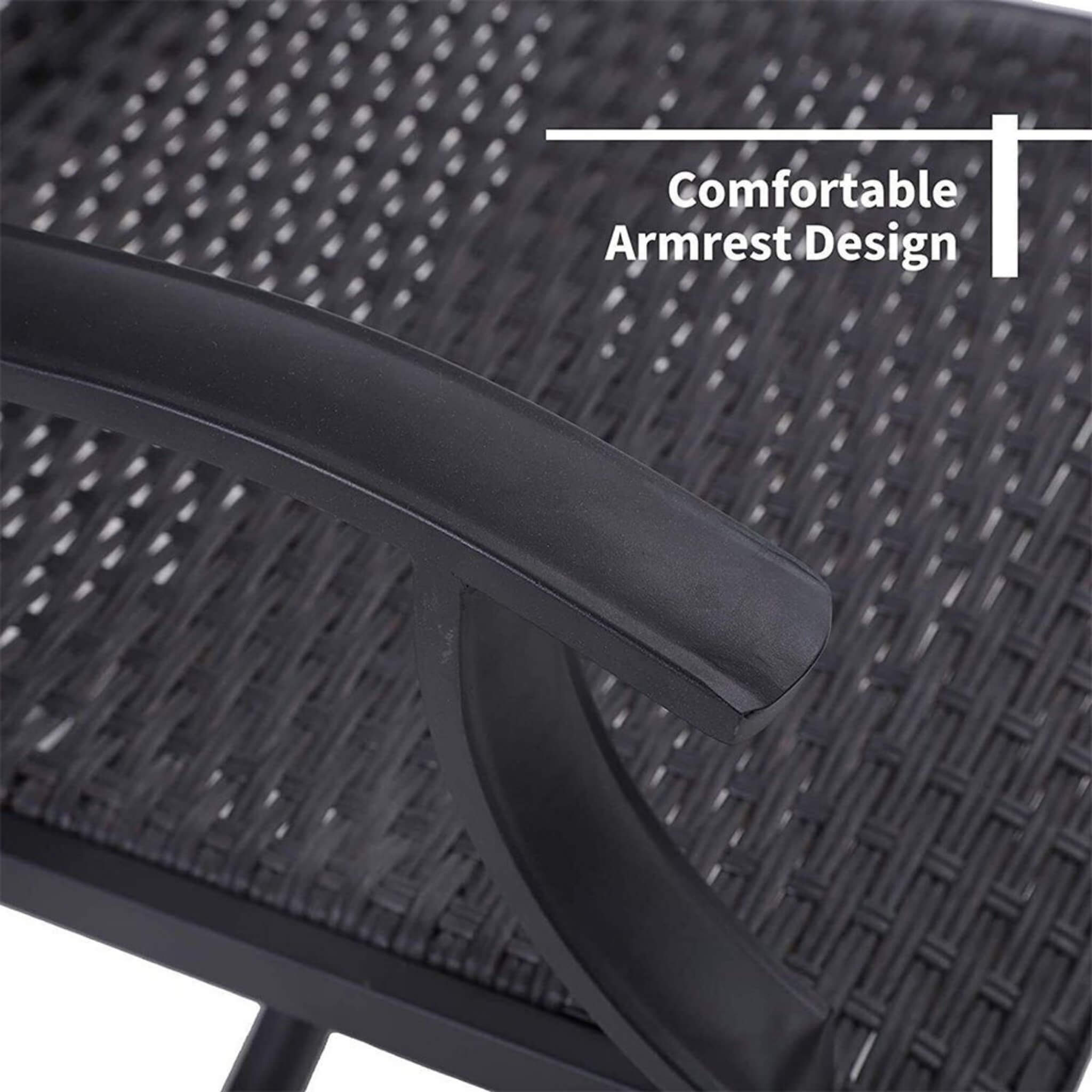 5PCS Outdoor Patio Rattan Dining Furniture Set With Swivel Armchairs (91823705)