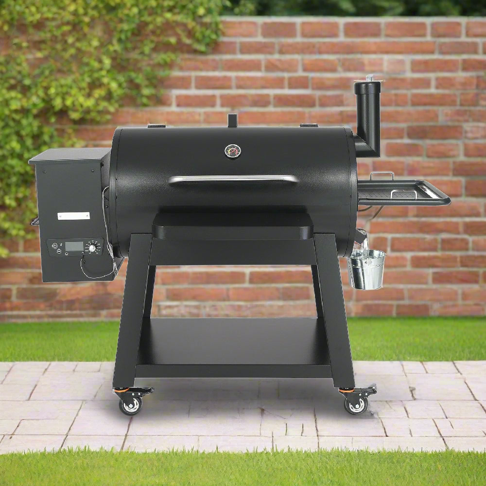 62" Heavy Duty Portable Wood Pellet BBQ Grill With Cart
