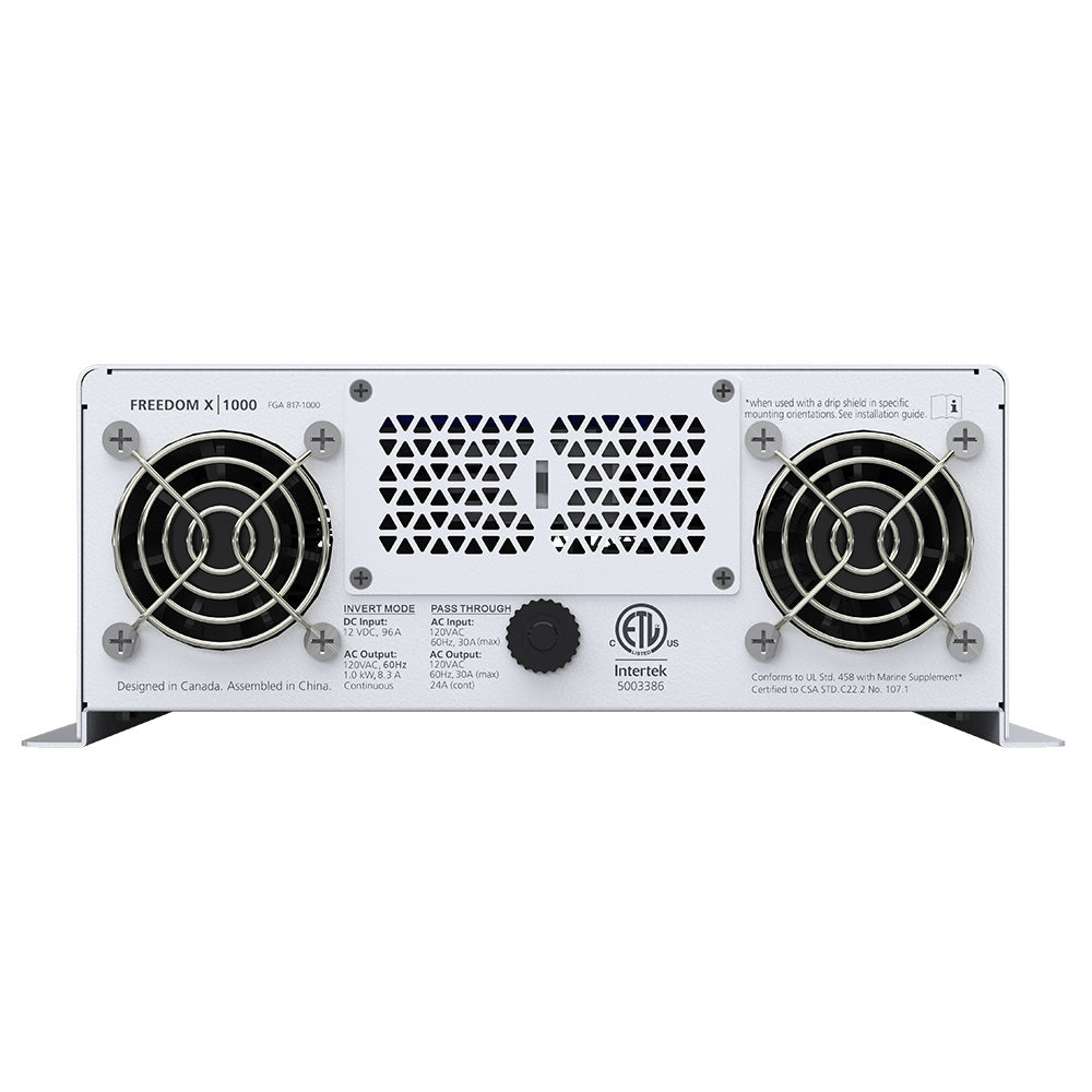 Xantrex Freedom X 1000 True Sine Wave Power Inverter 12VDC 120VAC 1000W 8171000