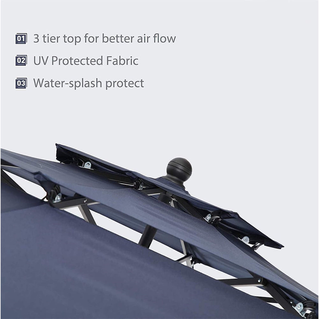 6PCS Outdoor Patio Bar Set Dining Table With Umbrella & Swivel Bar Stools - Umbrella Base NOT included (97053218)