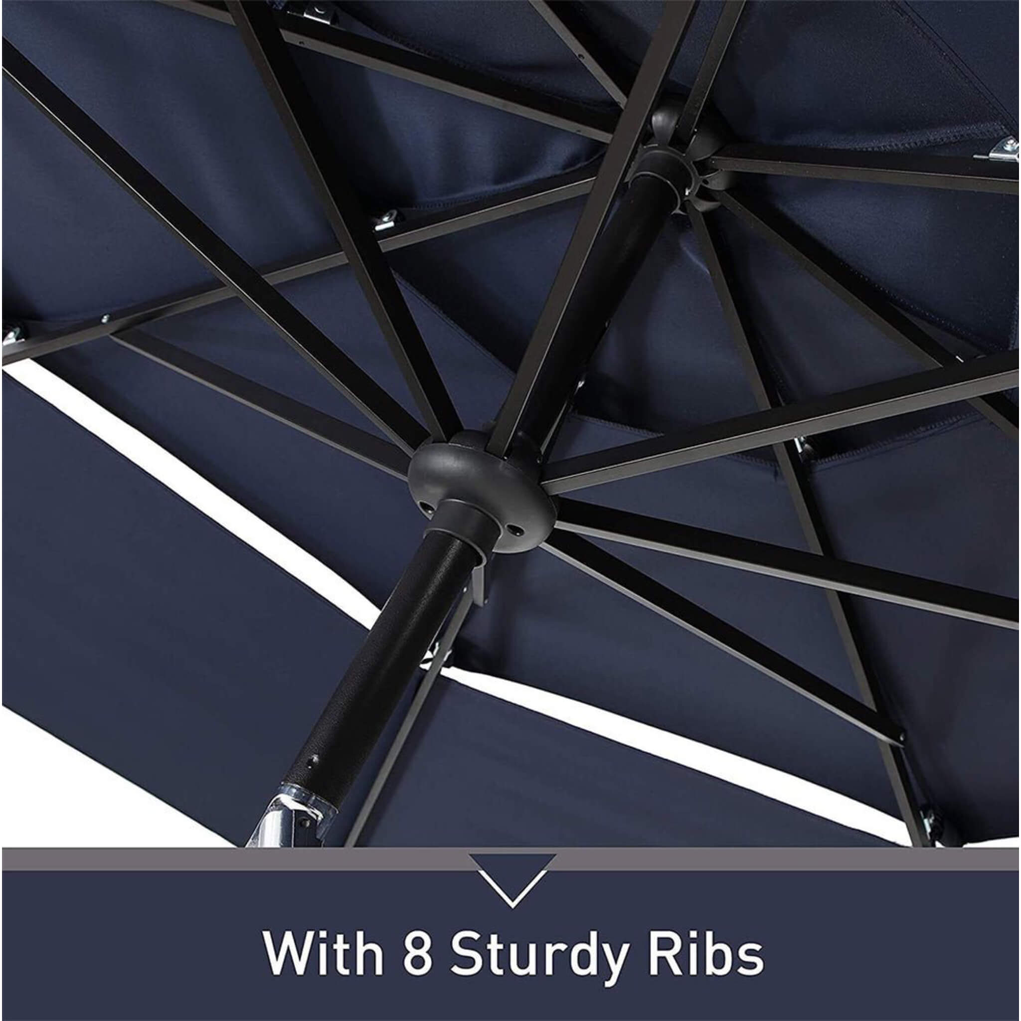 6PCS Outdoor Patio Bar Set Dining Table With Umbrella & Swivel Bar Stools - Umbrella Base NOT included (97053218)