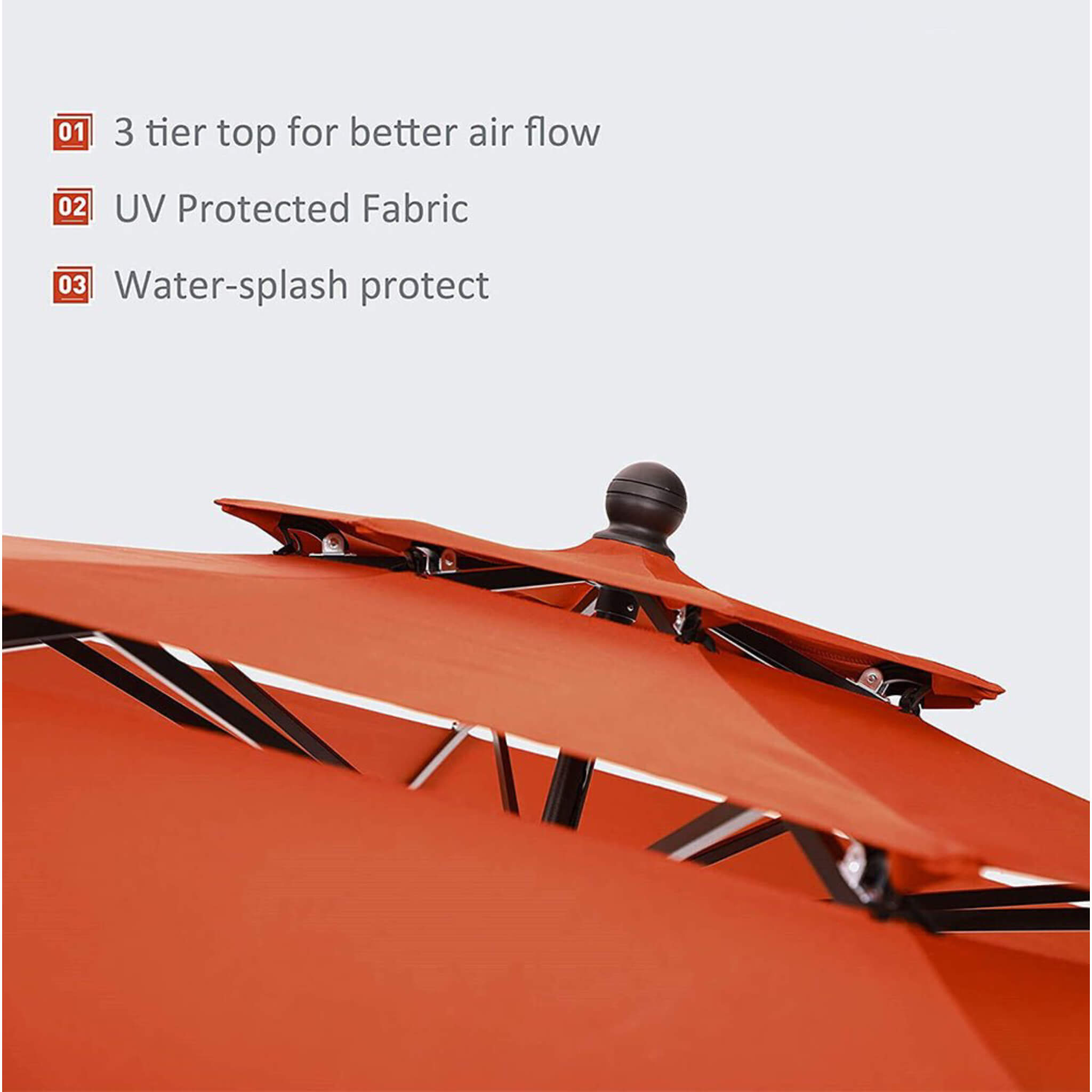 6PCS Outdoor Patio Bar Set Dining Table With Umbrella & Swivel Bar Stools - Umbrella Base NOT included (97053218)