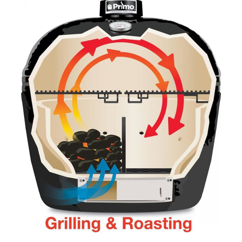 Primo Oval XL 400 All-In-One Charcoal Grill/Smoker