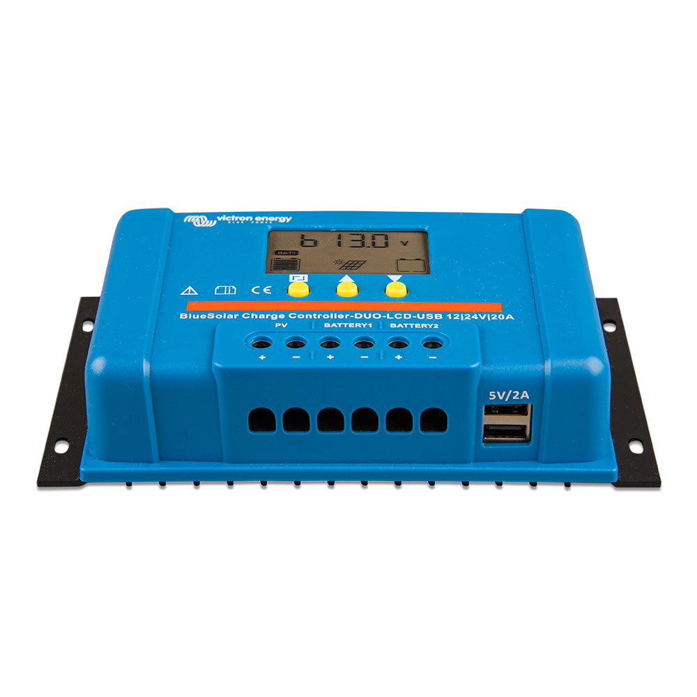 Victron BlueSolar PWM Charge Controller DUO LCD USB Charge Control 1224VDC 20A SCC010020060