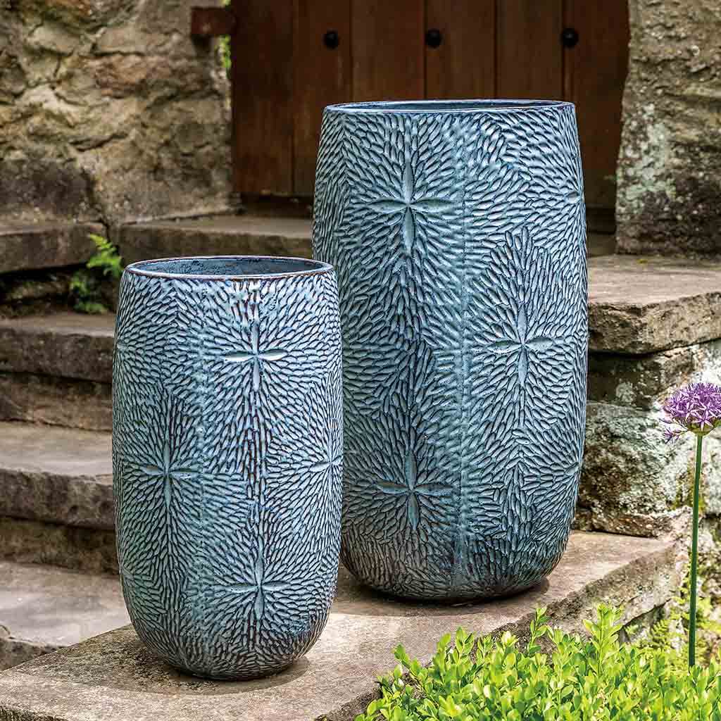 Campania Sand Dollar Planter, Tall, Set of 2 - 8852-0902