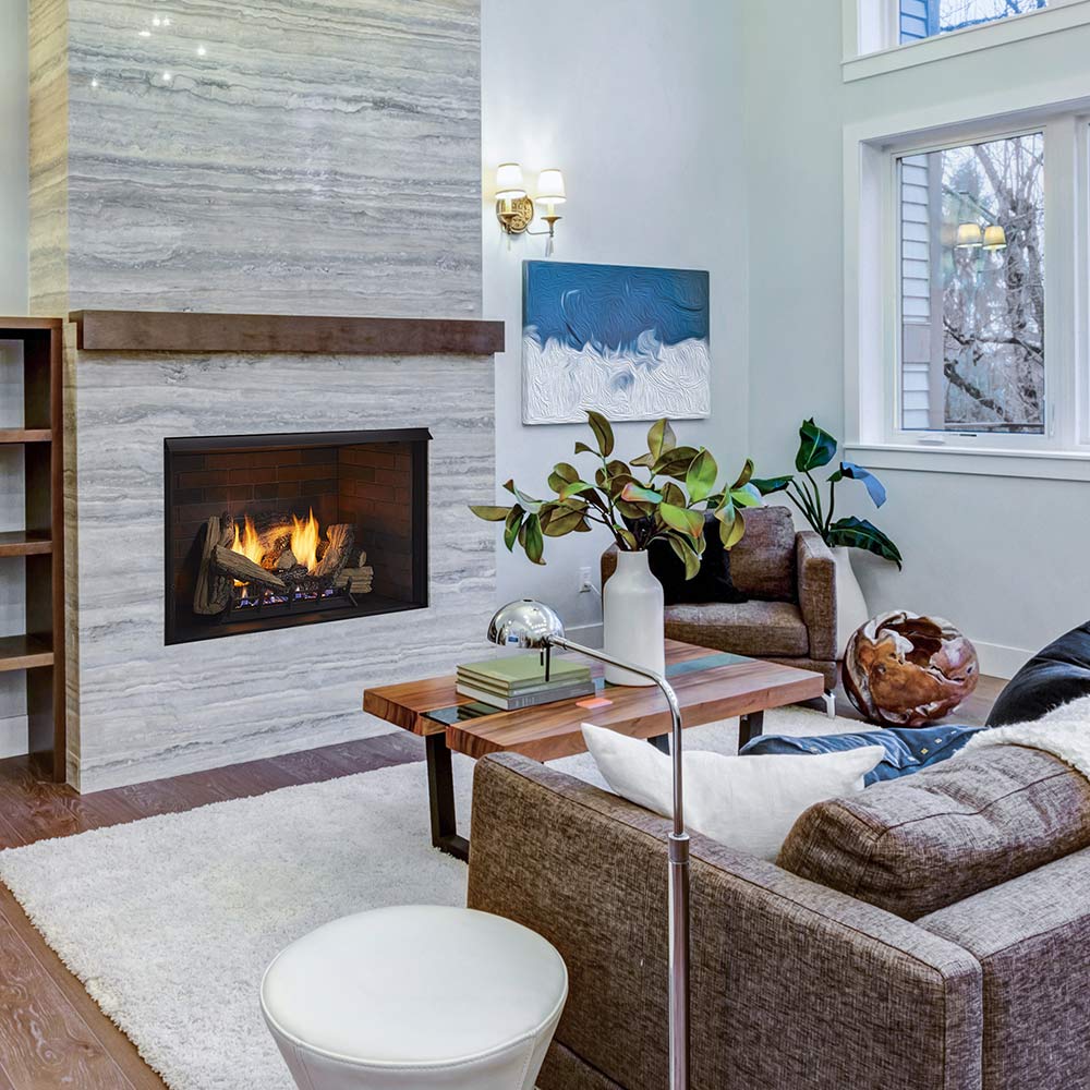 Monessen 42" Attribute Universal Circulating Vent-Free Firebox with Radiant Face and Multitonal Reversible Interior Panels