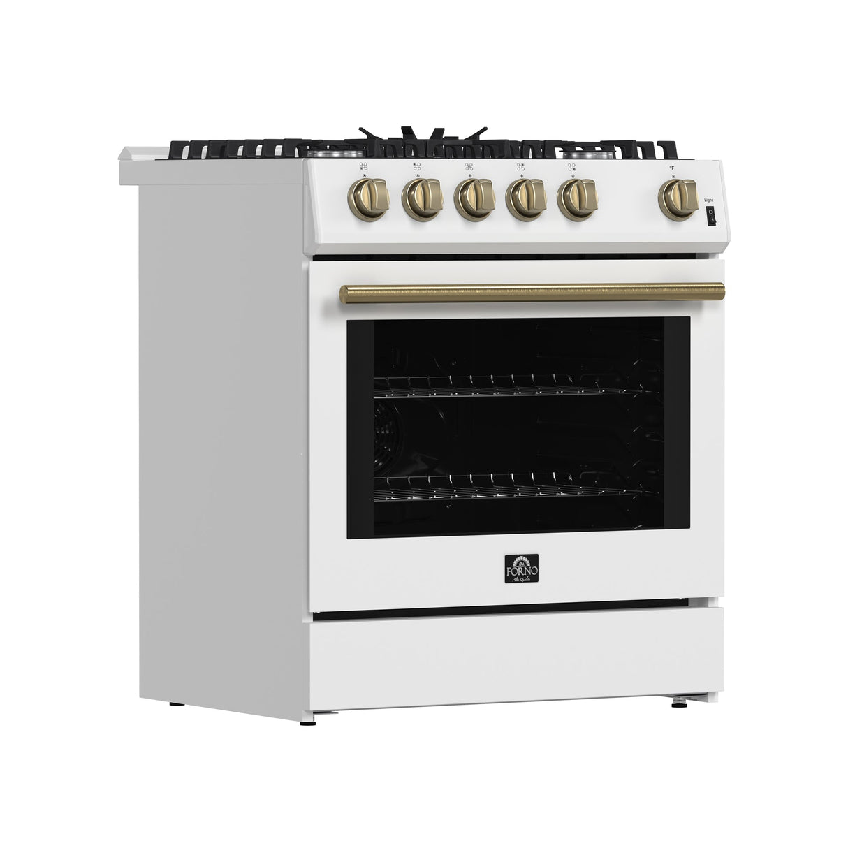 Forno Leonardo Espresso 30-Inch Gas Range, 5 Burners, 39,500 BTU, 5 cu.ft Convection Oven