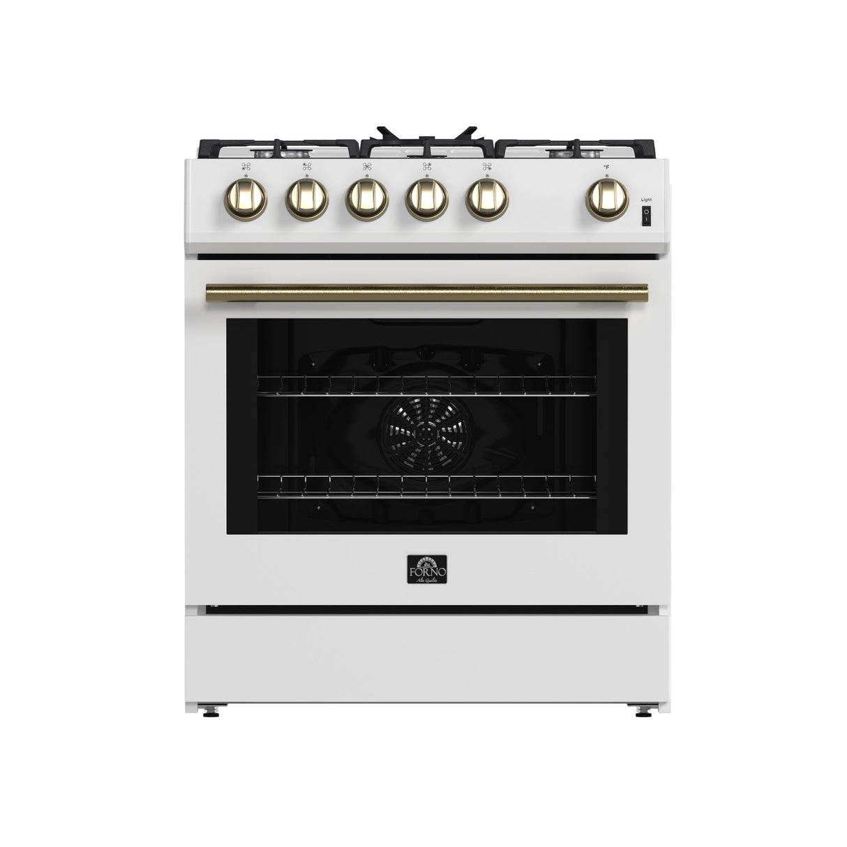 Forno Leonardo Espresso 30-Inch Gas Range, 5 Burners, 39,500 BTU, 5 cu.ft Convection Oven