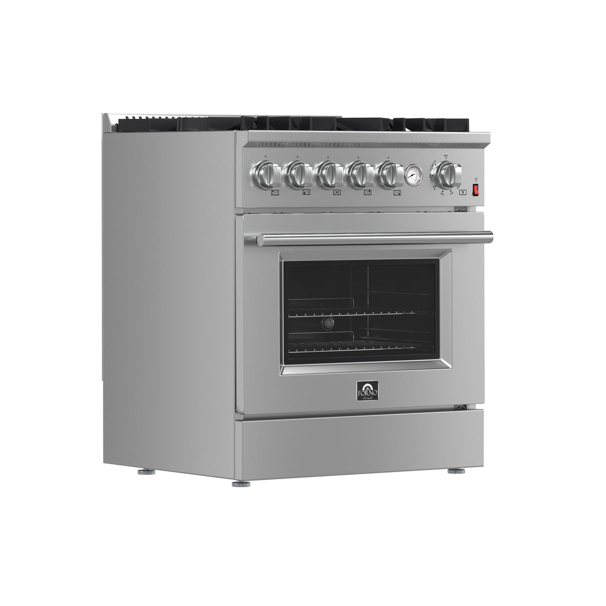 Forno Giovanni 30-inch Gas Range Stainless Steel, 5 Burners 67,000 BTU, 4.32 cu.ft. Convection Oven
