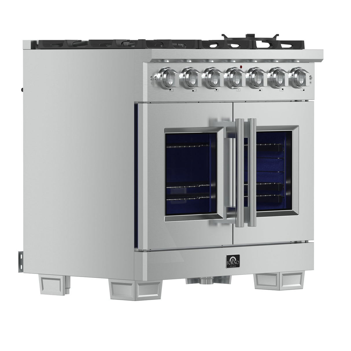 Forno Capriasca Freestanding French Door Gas Range, Convection Oven, Energy Efficient