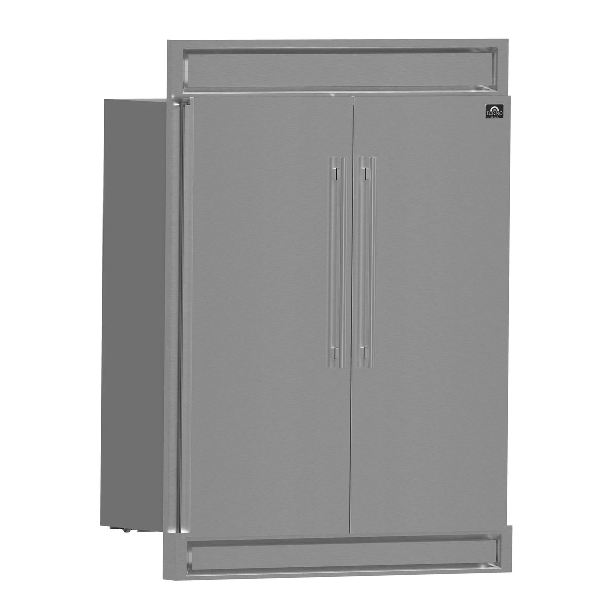 Forno Maderno 2-28-Inch Wide Convertible Refrigerator/Freezer, Decorative Trim, 27.2 cu.ft, 84-Inch High