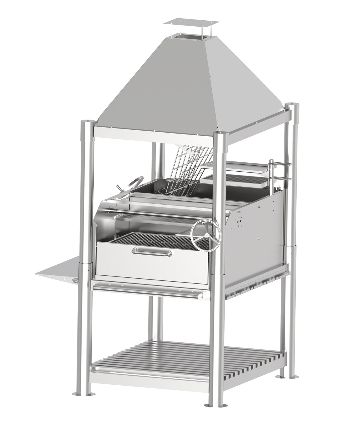 Tagwood BBQ Argentine Santa Maria Wood Fire & Charcoal Gaucho Grill all Stainless Steel | BBQ12SS