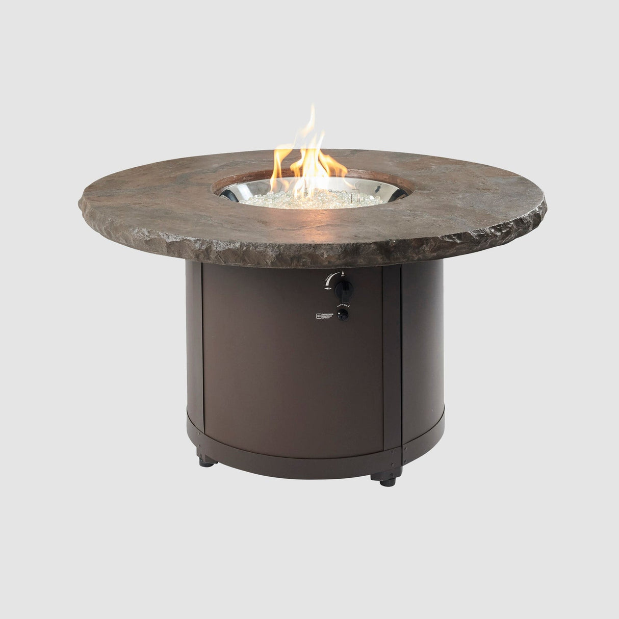 The Outdoor Greatroom Beacon 48" Round Gas Fire Pit Table - BC-20-MNB