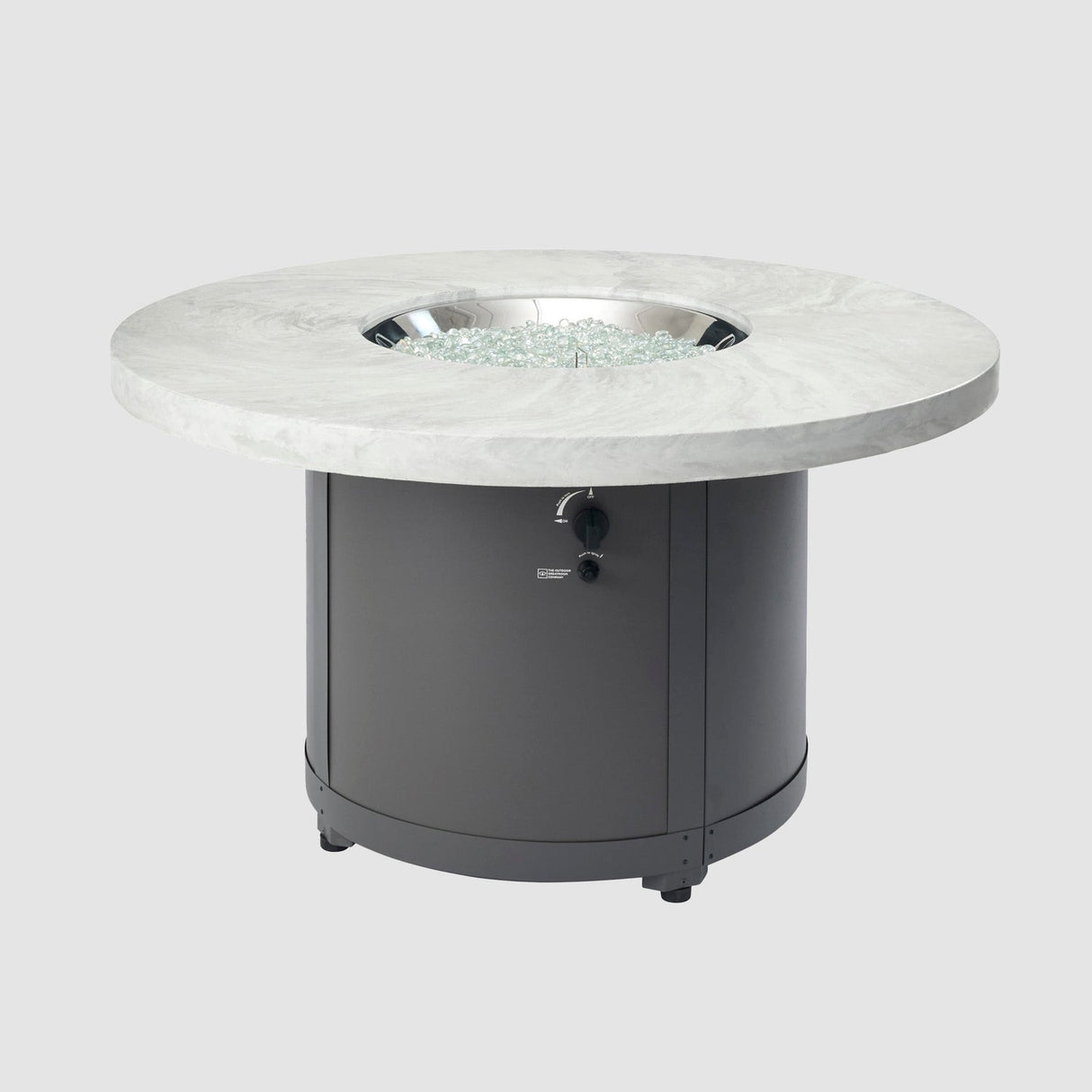 The Outdoor Greatroom Beacon 48" Round Gas Fire Pit Table - BC-20-MNB