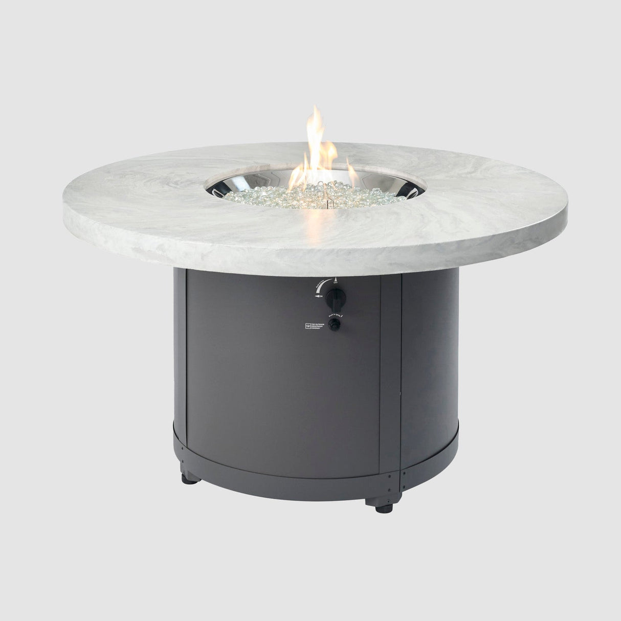 The Outdoor Greatroom Beacon 48" Round Gas Fire Pit Table - BC-20-MNB