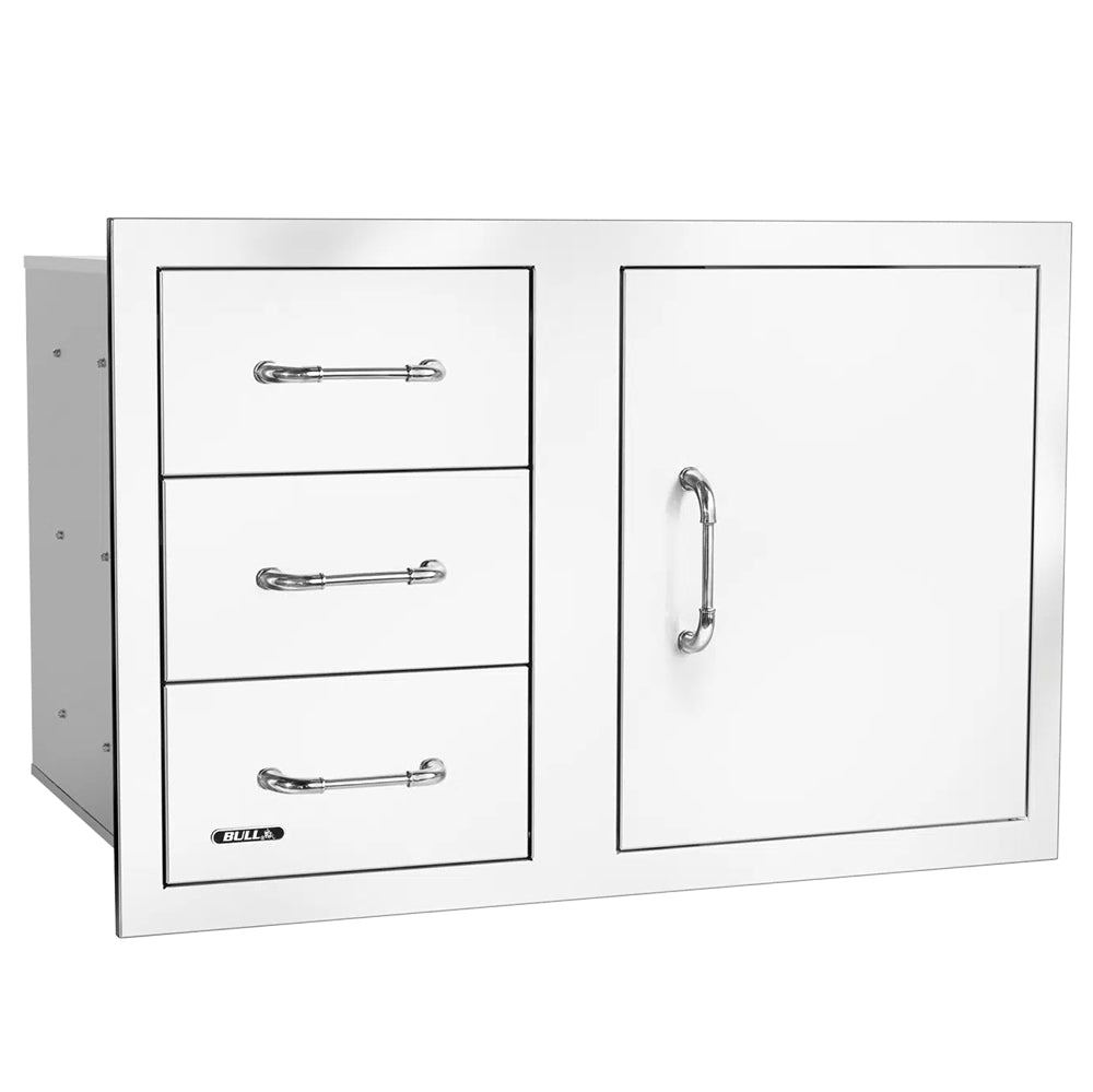 Bull Access Door with Three Drawer Combo, 30-Inch