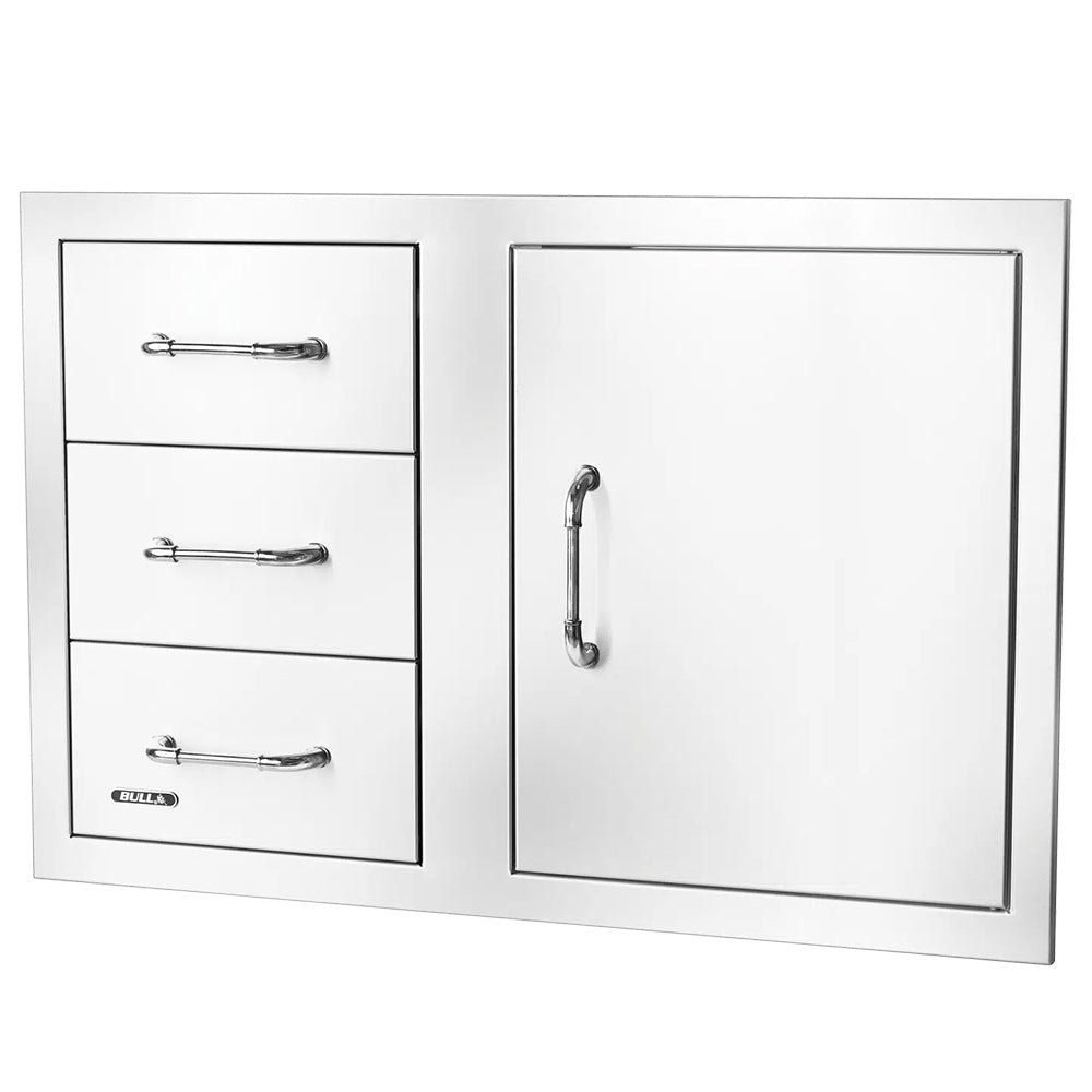 Bull Access Door with Three Drawer Combo, 30-Inch