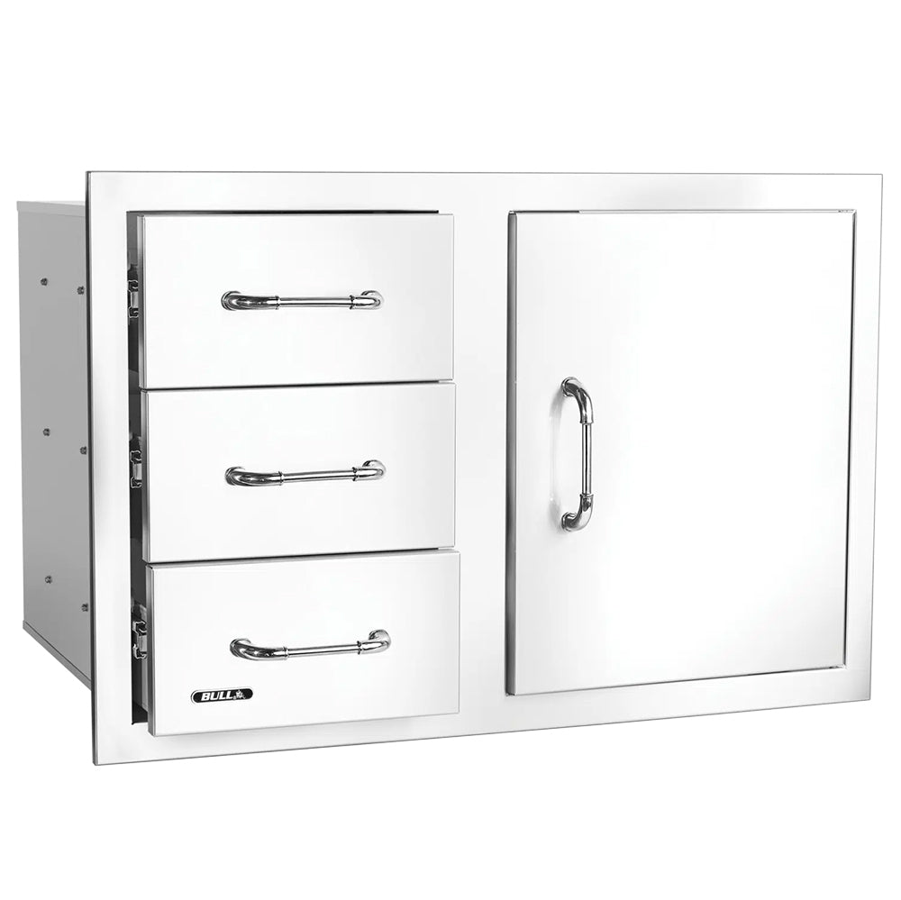 Bull Access Door with Three Drawer Combo, 30-Inch