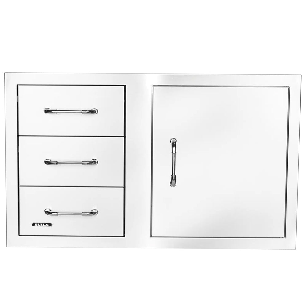Bull Access Door with Three Drawer Combo, 38-Inch