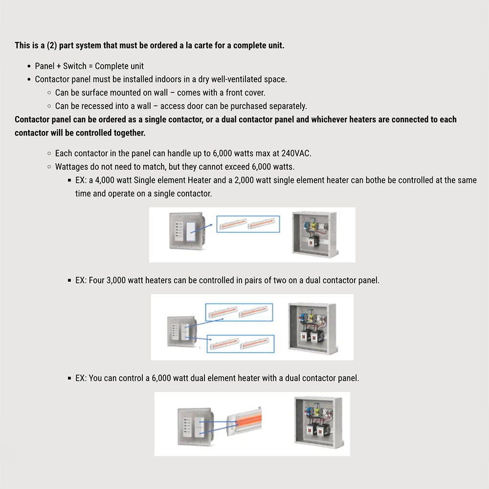 Bull Dual Heater Contactor Panel with Digital Timer