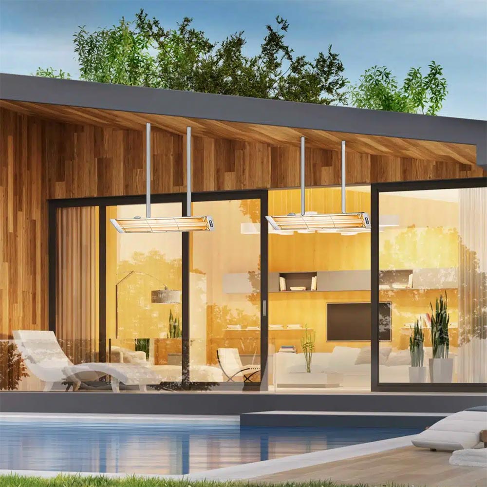 Bull Drop Pole Heater Mount, White