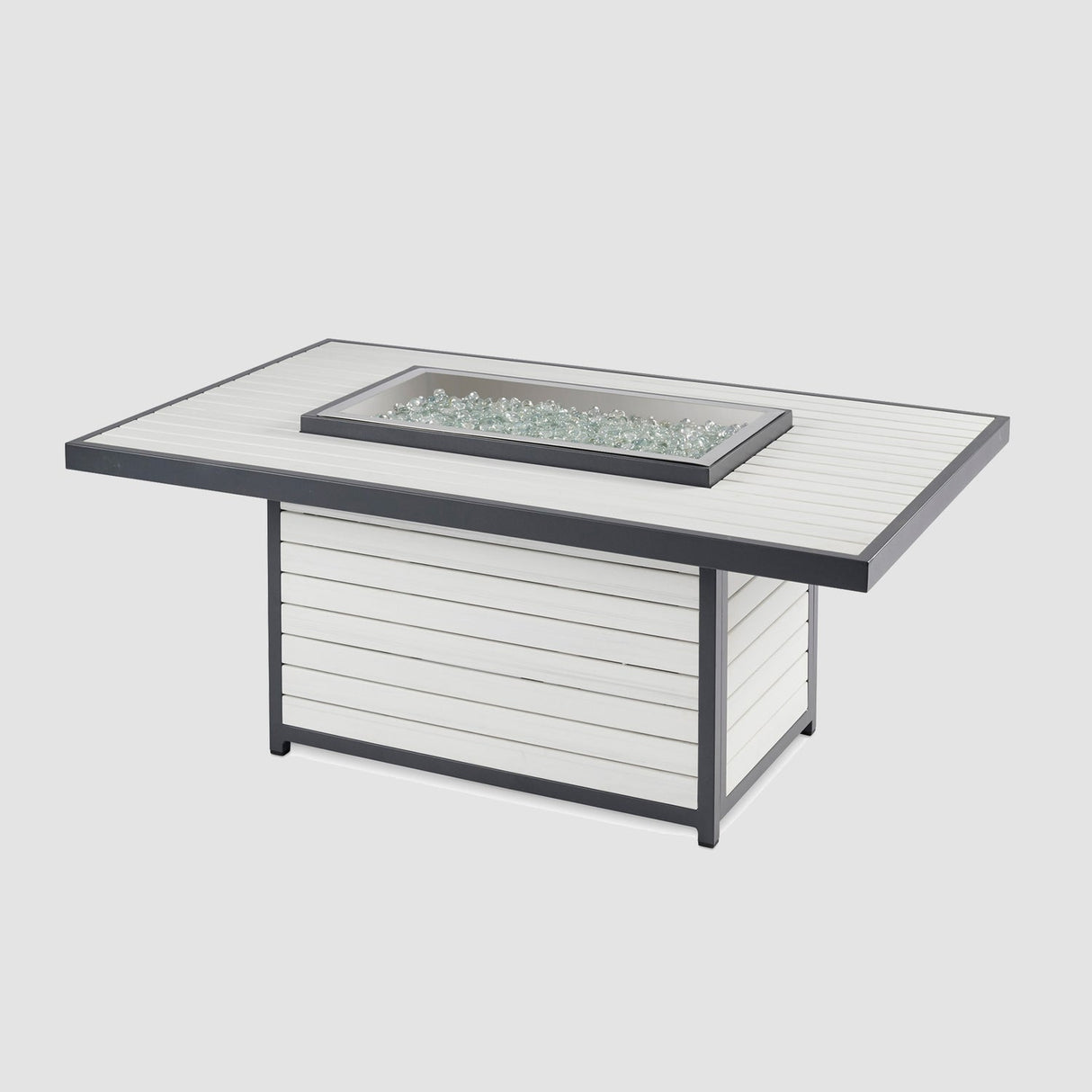 The Outdoor Greatroom Kenwood and Brooks Rectangular Chat Height Gas Fire Pit Table - KW-1224-19-K