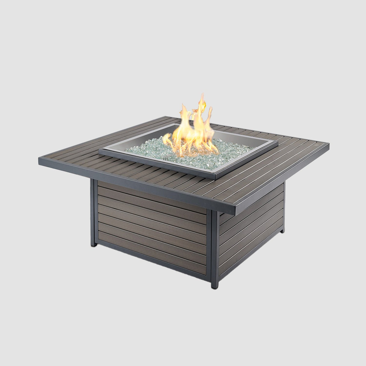 The Outdoor Greatroom Kenwood and Brooks Square Chat Height Gas Fire Pit Table - KW-2424-19-K