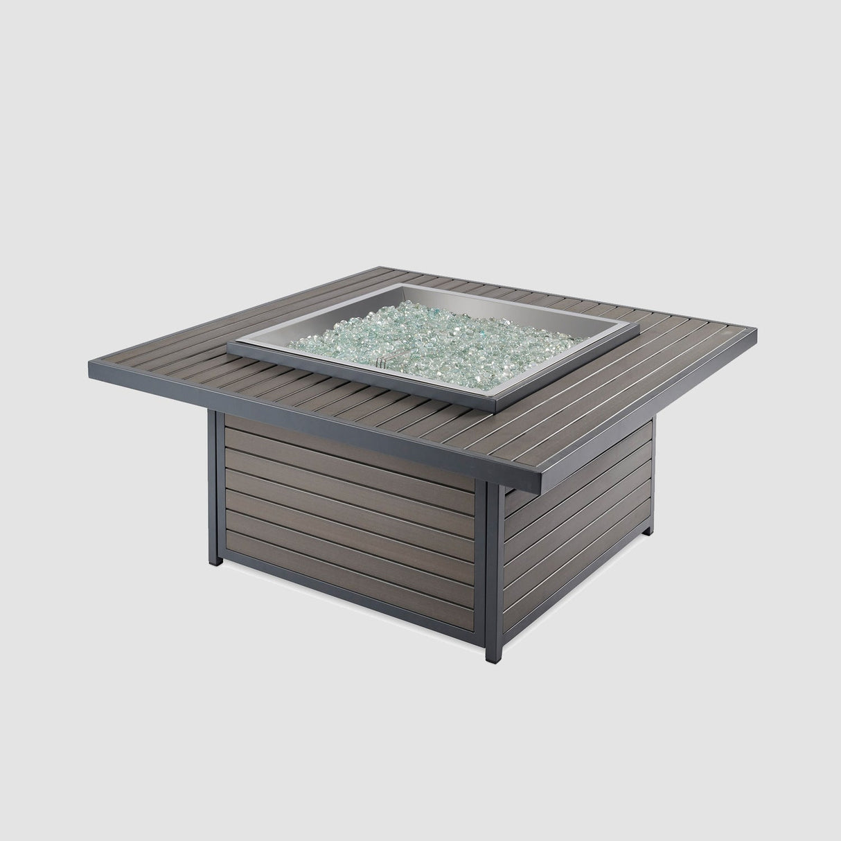 The Outdoor Greatroom Kenwood and Brooks Square Chat Height Gas Fire Pit Table - KW-2424-19-K