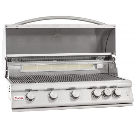 Blaze LTE 40-Inch 5-Burner Gas Grill with Rear Burner and Built-in Lighting System - BLZ-5LTE2-LP/NG