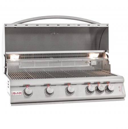 Blaze LTE 40-Inch 5-Burner Gas Grill with Rear Burner and Built-in Lighting System - BLZ-5LTE2-LP/NG