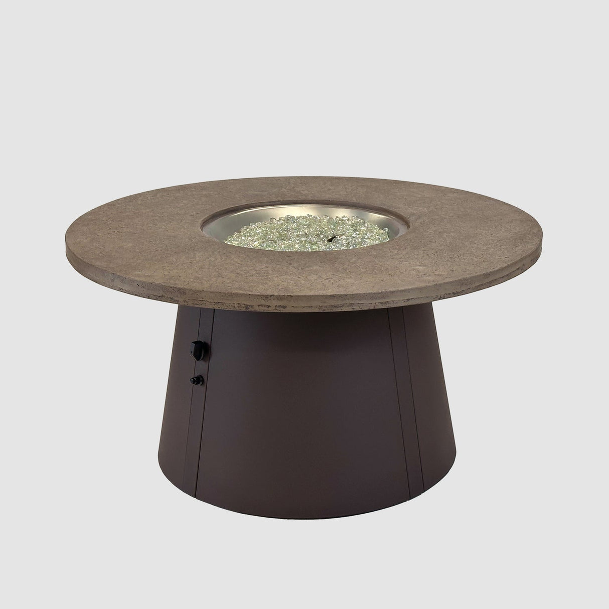 The Outdoor Greatroom Cirvalo 42" Round Gas Fire Pit Table - CIR-42-FSBR-K