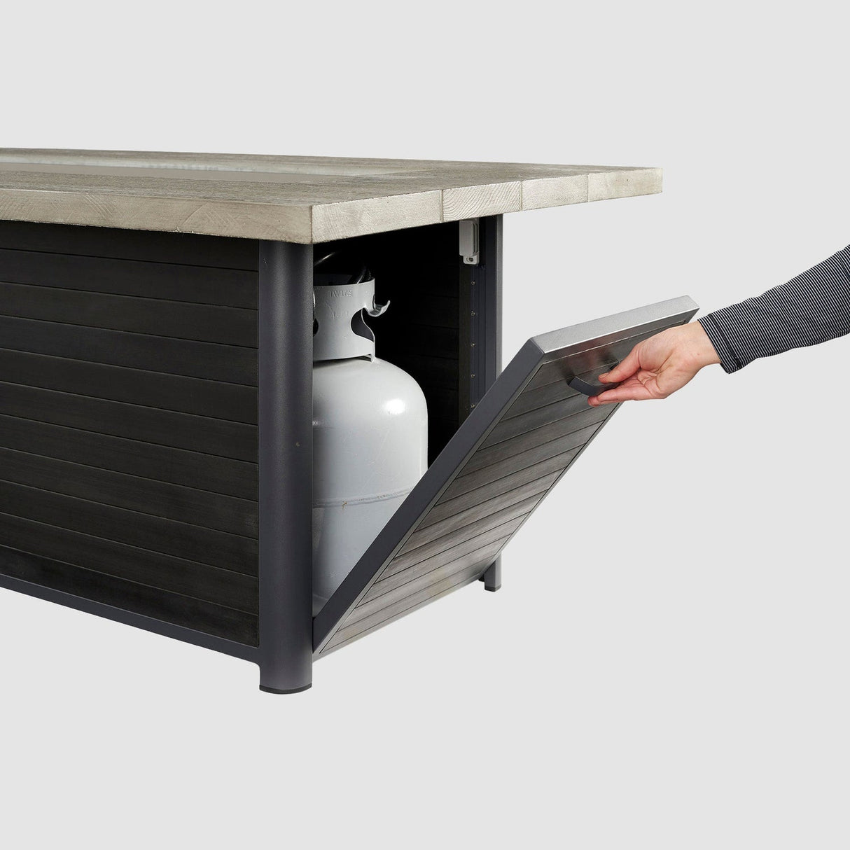The Outdoor Greatroom Cedar 61" Ridge Linear Gas Fire Pit Table - CR-1242-K