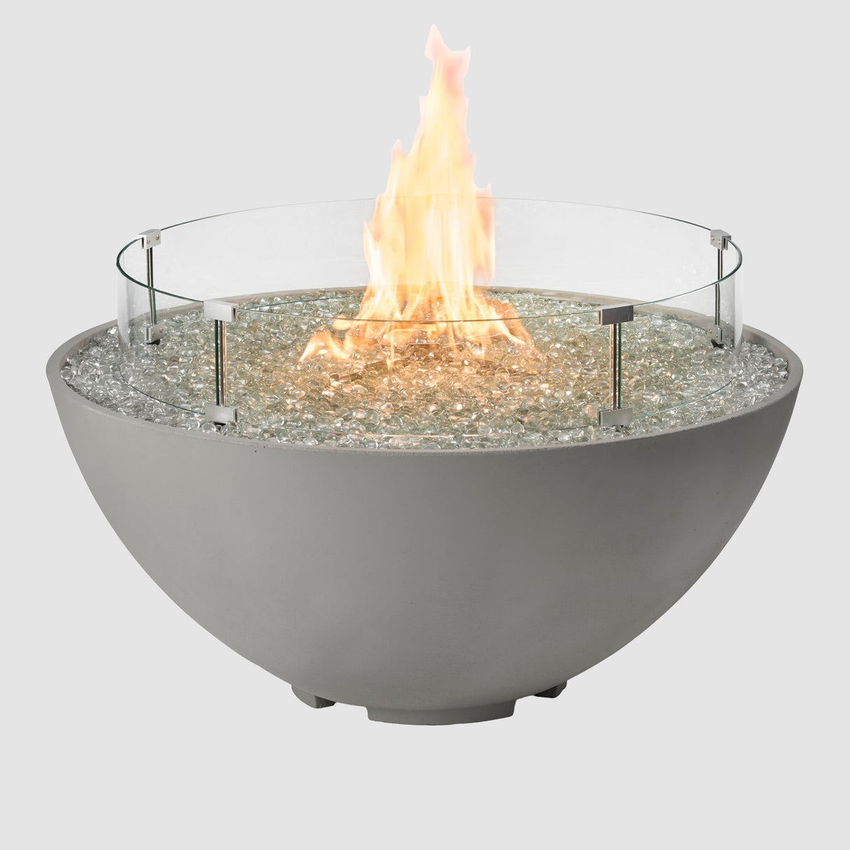 The Outdoor Greatroom Cove 42" Concrete Edge Gas Fire Pit Bowl - CV-30EWHT