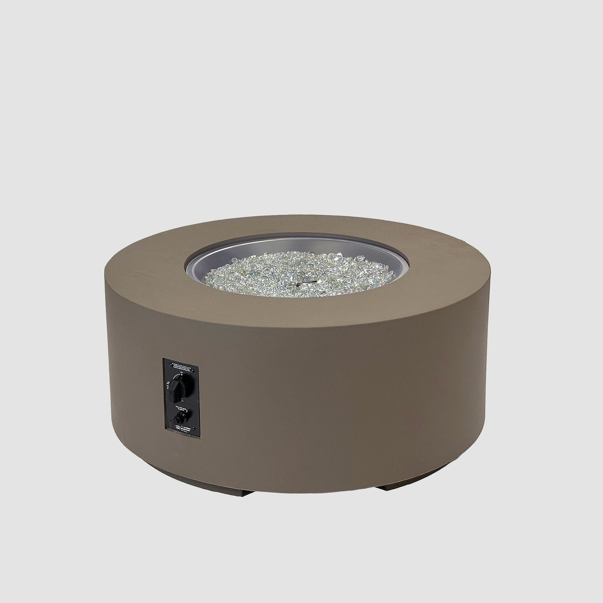 The Outdoor Greatroom Cove 60" Concrete Round Gas Fire Pit Table - CVC-60NG