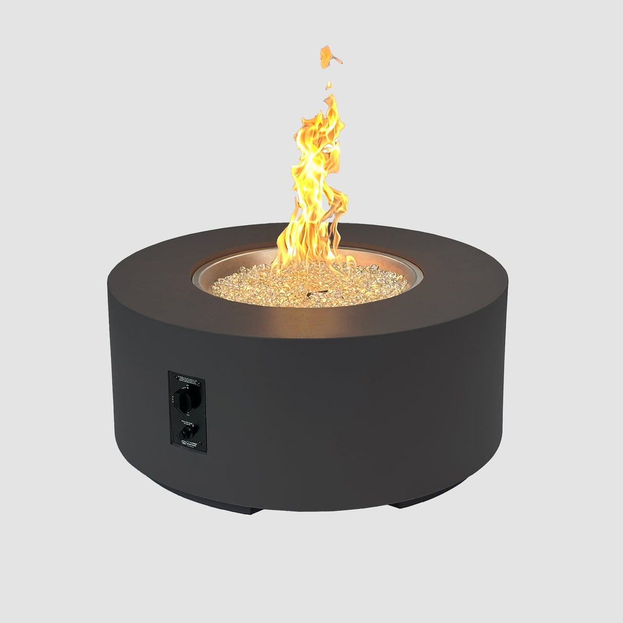 The Outdoor Greatroom Cove 60" Concrete Round Gas Fire Pit Table - CVC-60NG