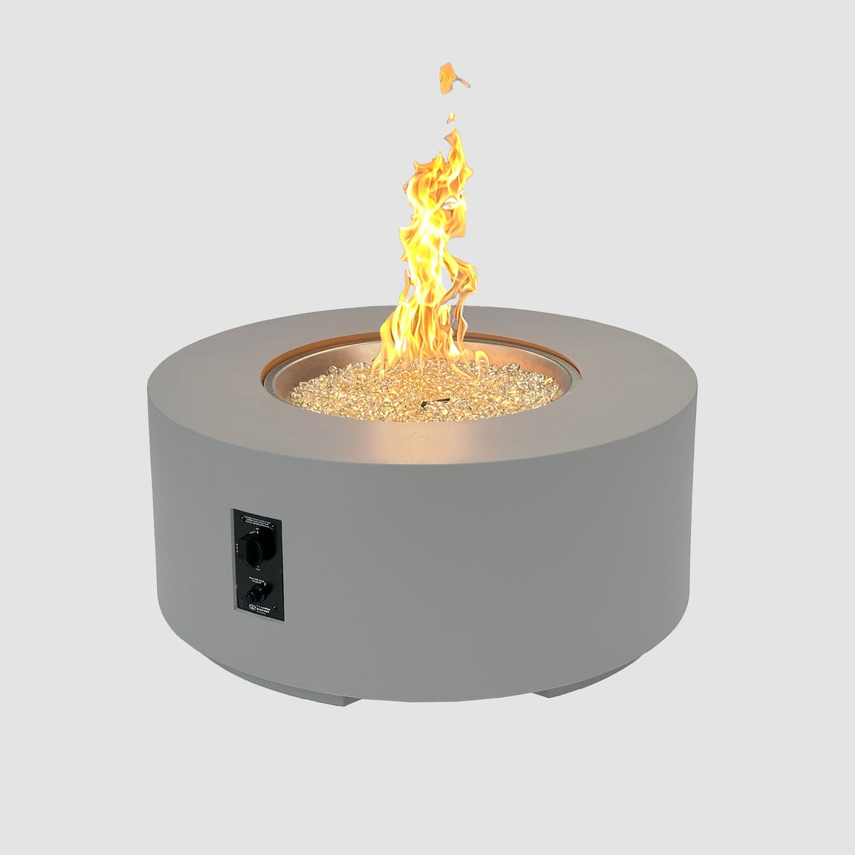 The Outdoor Greatroom Cove 36" Concrete Round Gas Fire Pit Table - CVC-36NG